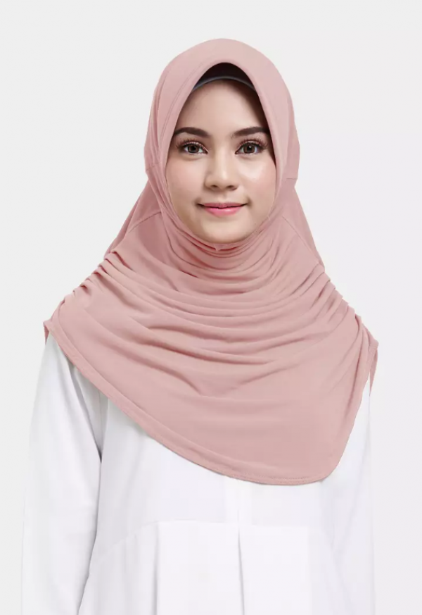 Hijab bergo dengan warna pastel yang lembut